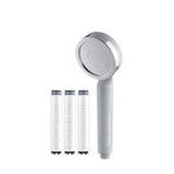 DAELIM BATH D.clean Shower Head Wide Type (Matte Gray) + Antibacterial Plus Refill Filters (3-Pack) SET