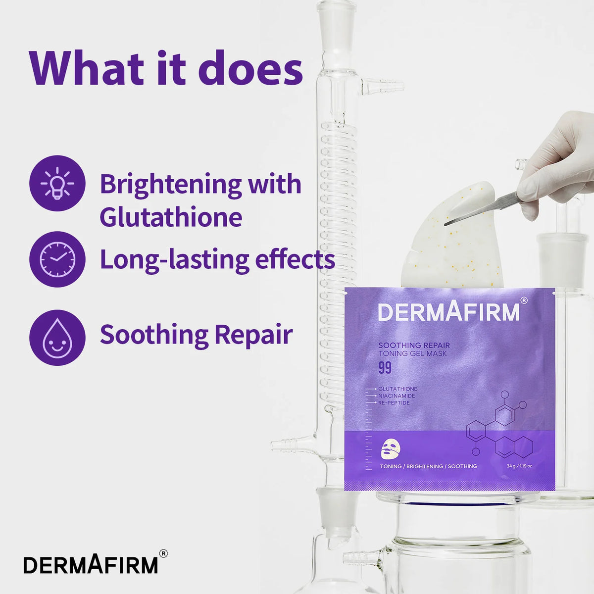 Dermafirm Soothing Reparación de toneladas de gel de tono R4 (4 hoja)