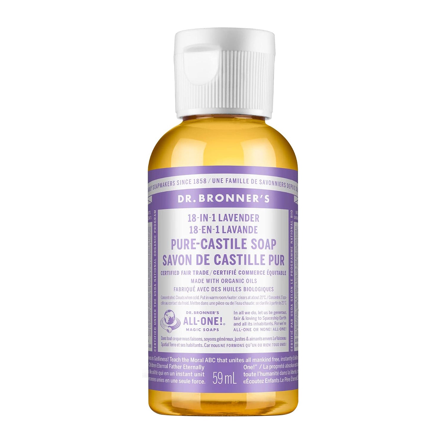 DR.BRONNER'S Lavender Pure Castile Soap 60ml