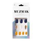MUZMAK Nail Tips 36pcs #Delight Check(Short Square)