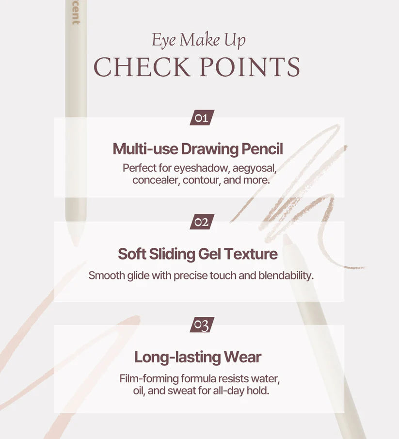 Heart Percent Dote On Mood Gel Eyeliner Pencil 0.5g