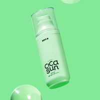 EDIT.B Sunday Cica Sun Serum SPF50+ PA++++ in a 55ml bottle, offering high sun protection and soothing skin benefits.