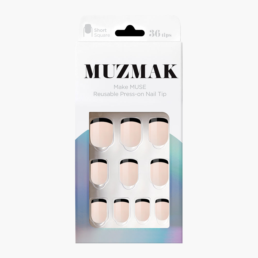 MUZMAK Nail Tips 36pcs #Espresso(Short Square)