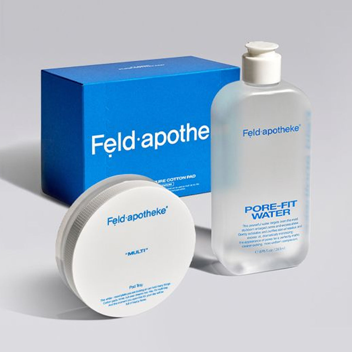 Feld.apotheke [Skin Pack Set] Pore-Fit Water 265ml + Cotton Pads + Tray