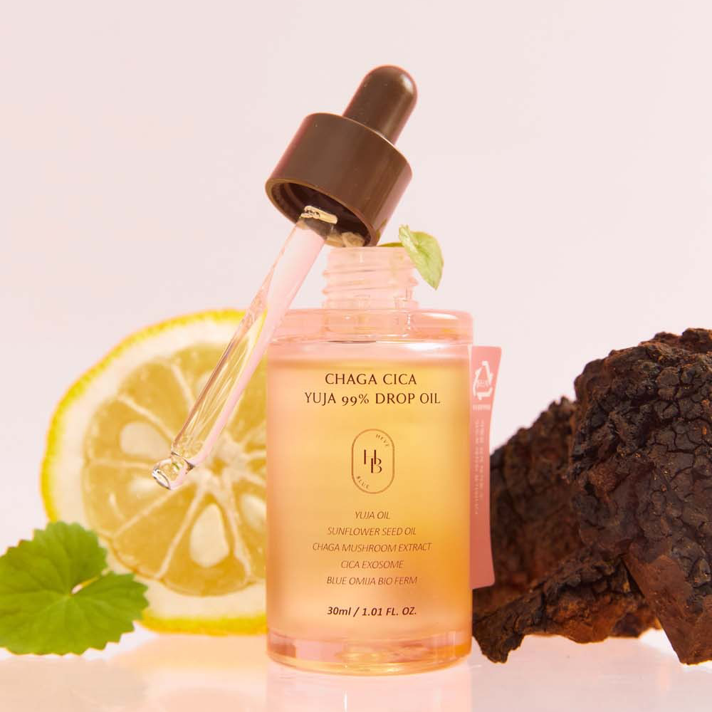 HEVE BLUE Chaga CiCa Yuja 99% Drop Oil 30ml