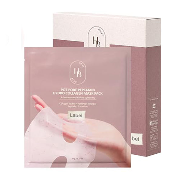 Heveblue Pot Pore Peptamin Hydro Collagen Mask Pack 35G 4EA