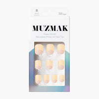 MUZMAK Nail Tips 36pcs #Iris(Short Square)