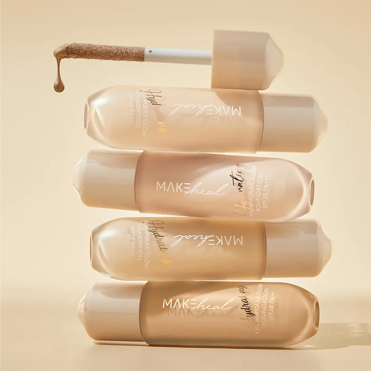 MAKEheal 1.P.L Ampoule Glow Foundation 4 Colors