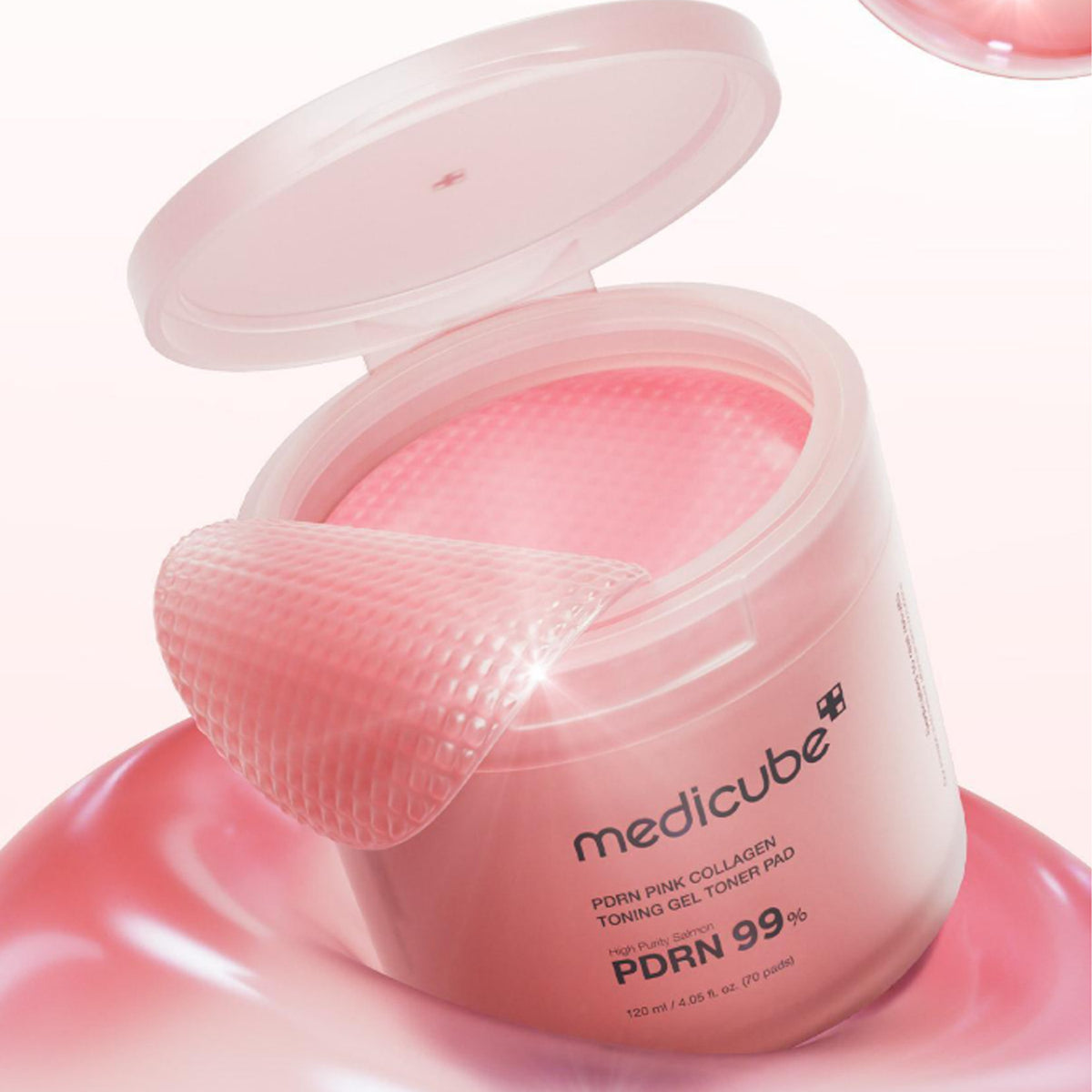 MEDICUBE PDRN Pink Collagen Toning Gel Toner Pad 70 Sheets