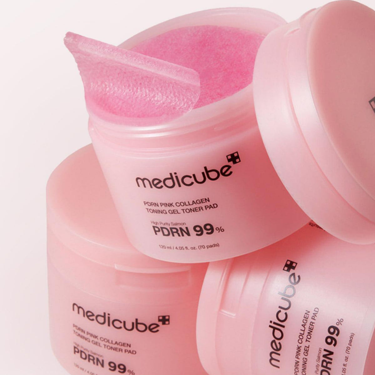 MEDICUBE PDRN Pink Collagen Toning Gel Toner Pad 70 Sheets