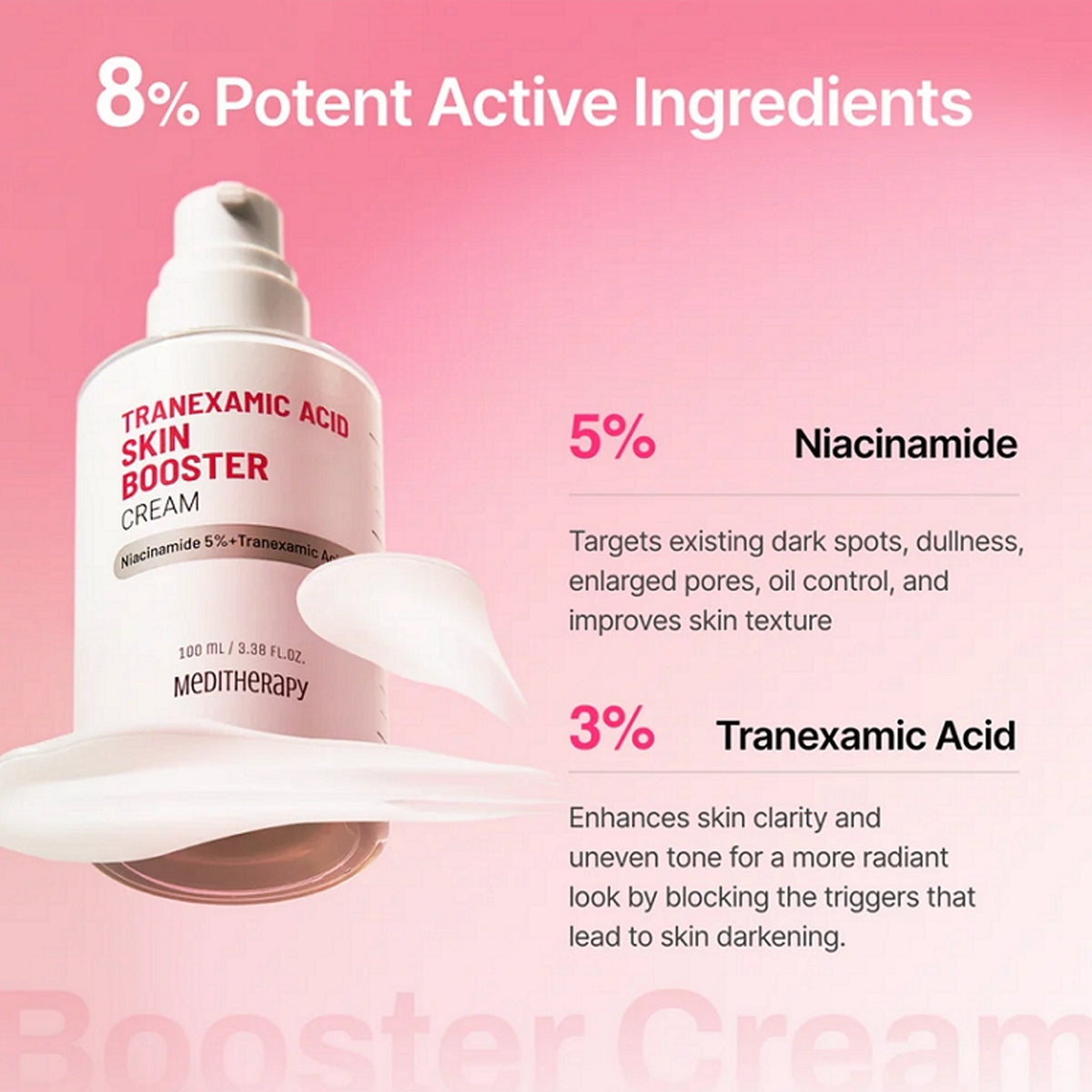 Medino Tinapy Tranexamic Acid Skin Booster Cream 100 ml y dispositivos Conjunto de dispositivos
