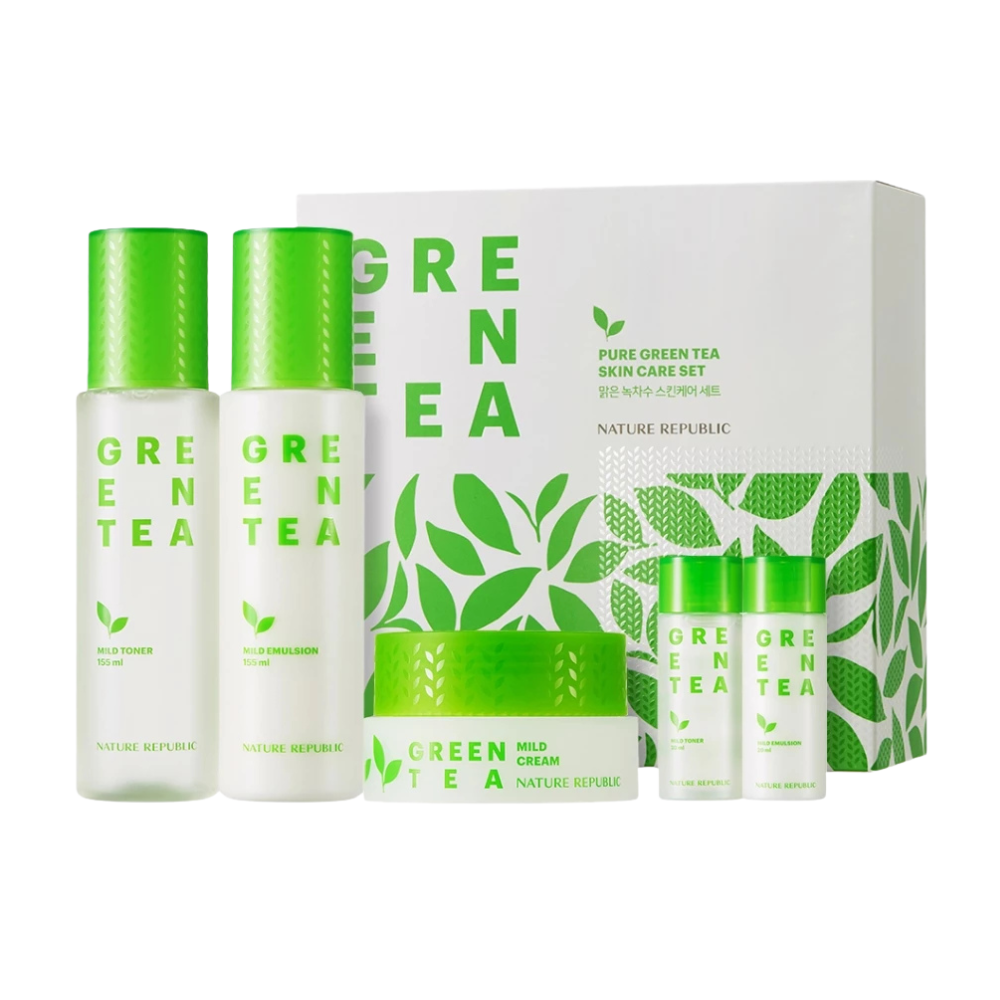 NATURE REPUBLIC Juego especial de cuidado de la piel de té verde puro