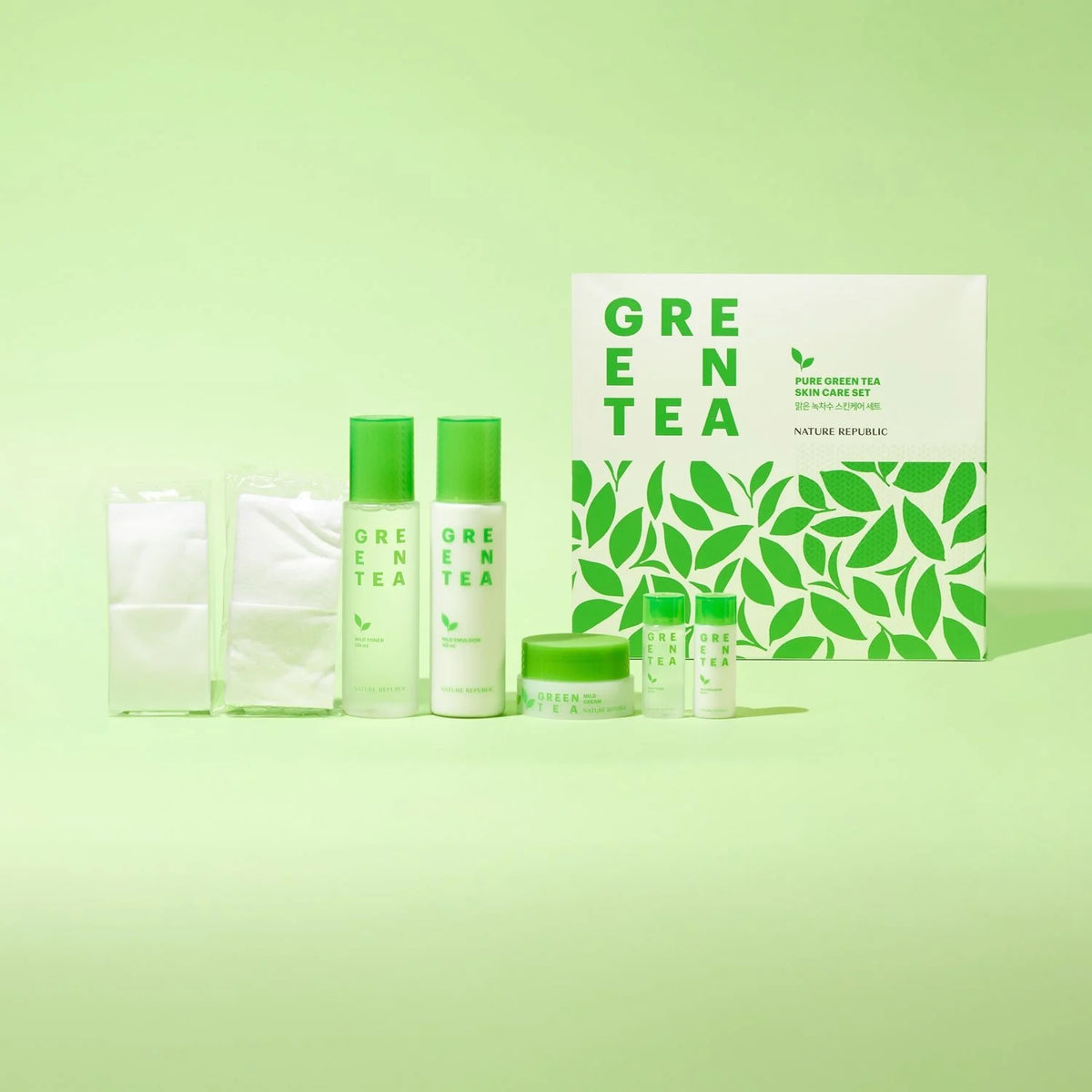 NATURE REPUBLIC Juego especial de cuidado de la piel de té verde puro