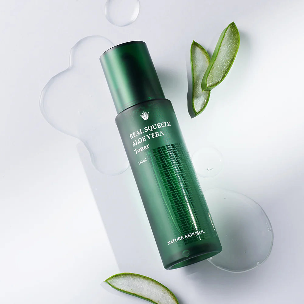 NATURE REPUBLIC Real Squeeze Aloe Vera Toner + Emulsion (150ml + 130ml)