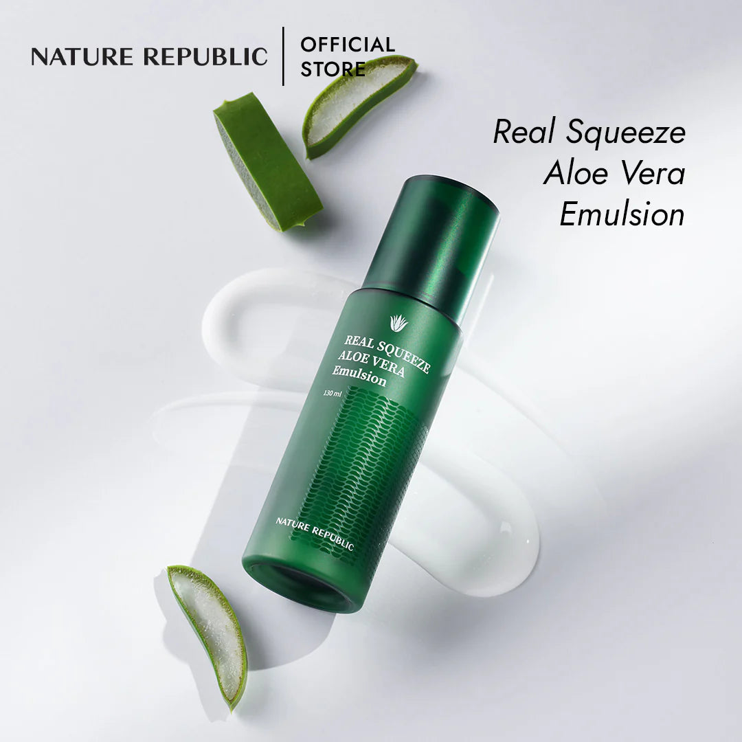 NATURE REPUBLIC Real Squeeze Aloe Vera Toner + Emulsion (150ml + 130ml)