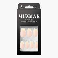 Puntas de uñas muzmak 36pcs #novella (ataúd)