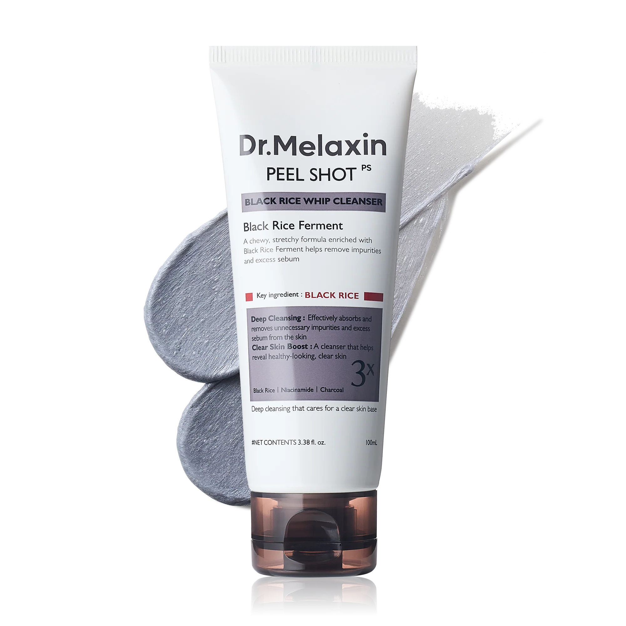 Dr.Melaxin Peel Shot Black Rice Mochi Whip Cleanser 100ml