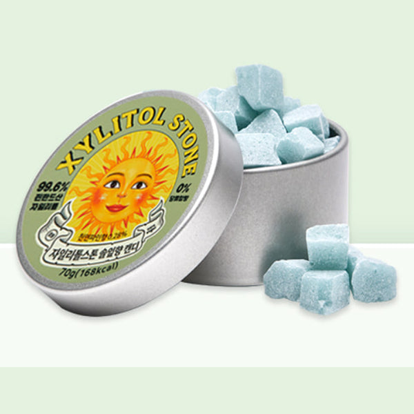 XYLITOL STONE Tin Case Pine Tree 70g