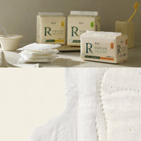 Rael sin blanquear la cubierta de algodón almohadillas sanitarias - 10 paquetes