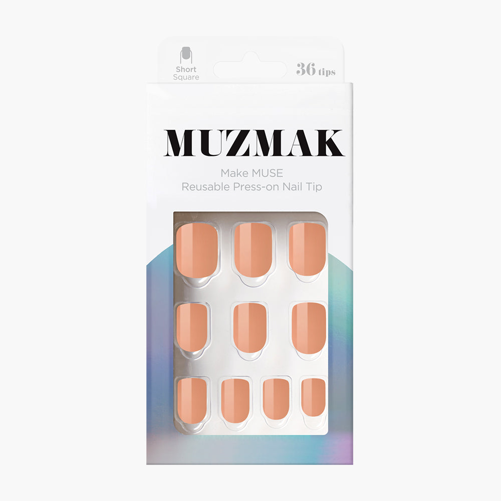 Consejos de uñas Muzmak 36pcs #Royal Milktea (cuadrado corto)