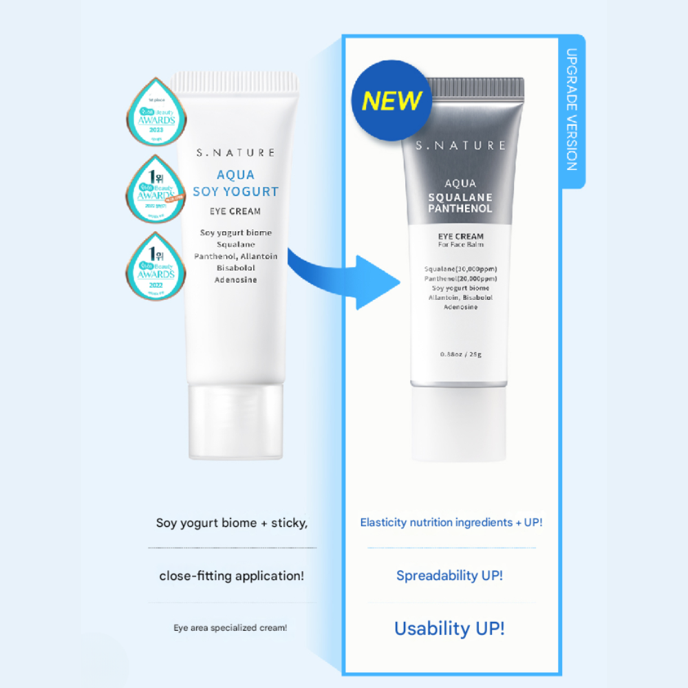S.NATURE Aqua Squalane Panthenol Eye Cream for Face Balm 25g