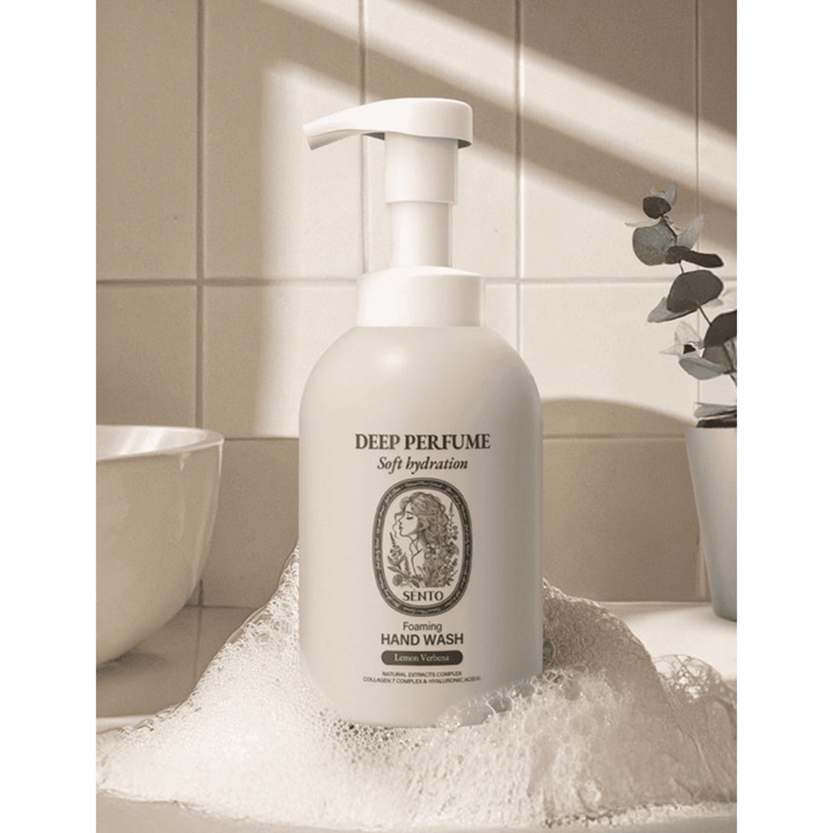 SENTO Deep Perfume Foaming Hand Wash (Lemon Verbena Scent) 510ml x 2