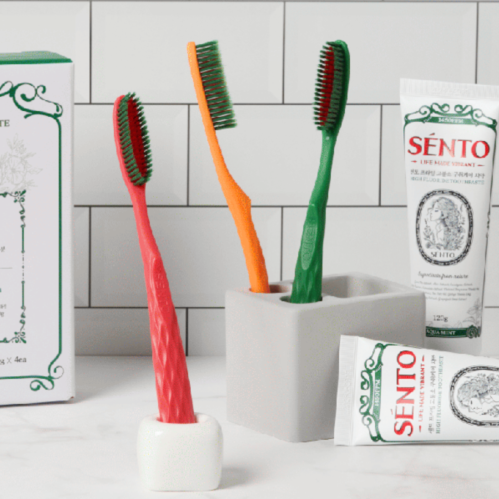 SENTO Prime Deep Clean Ultra-Fine Bristle Jumbo Toothbrush - 12 Pack