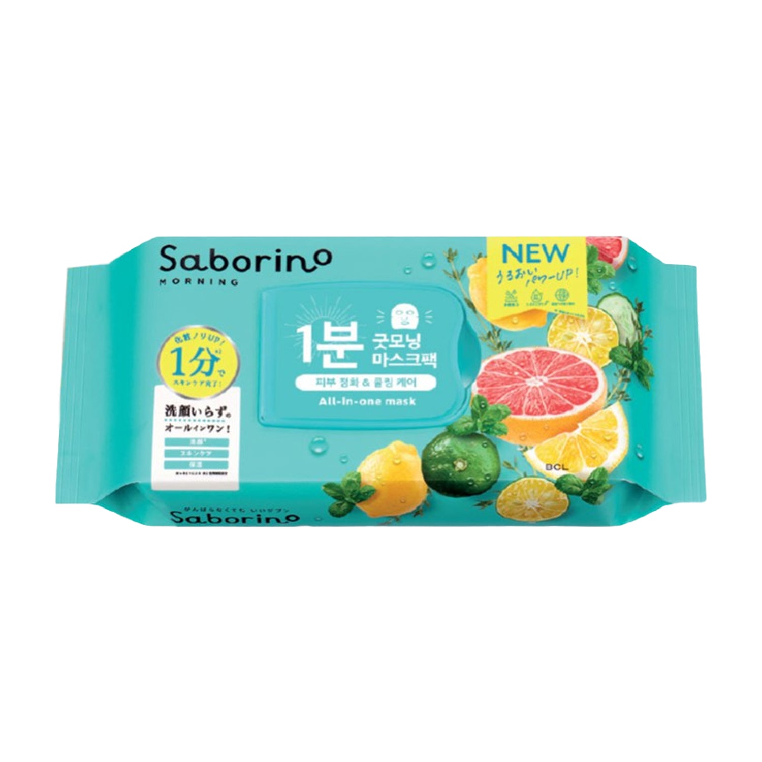 Saborino Morning Facial Sheet Mask Minty Fresh 32 Sheets