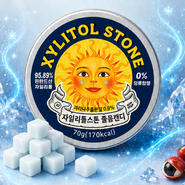 XYLITOL STONE Tin Case Sleepiness Candy 70g