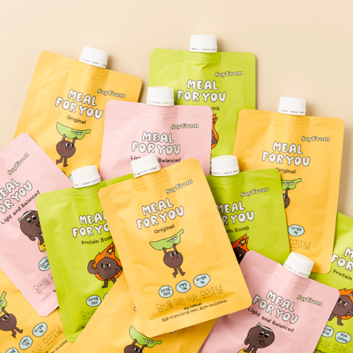 SoyFrom Meal For You 1 Box (7 Pieces) 4 Flavors