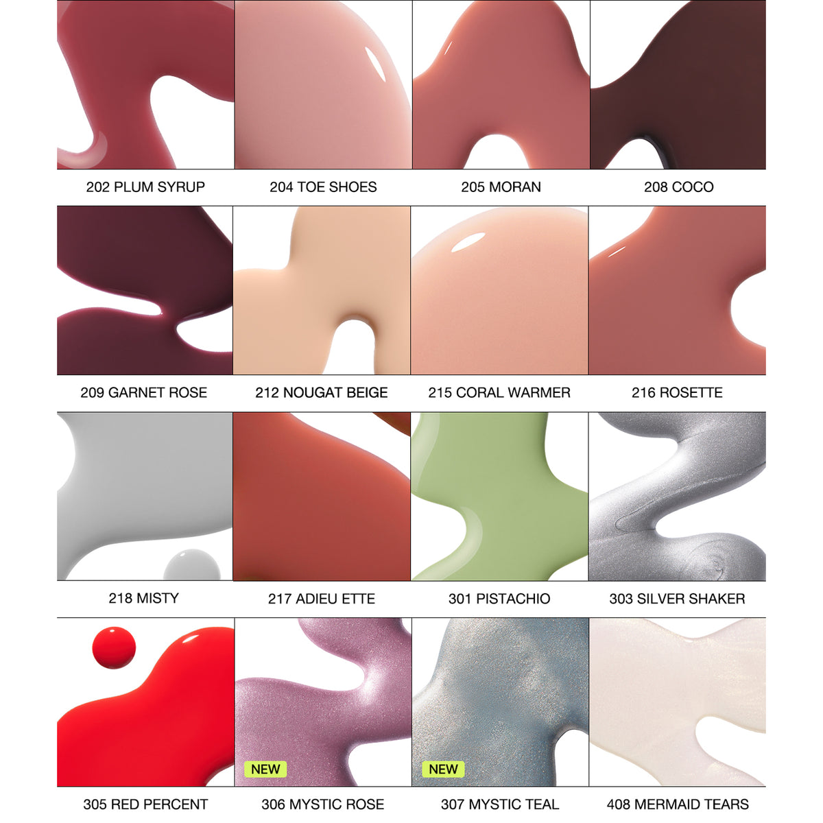 Tiptoe Syrup & Paint & Shimmer Nail 16 Shades