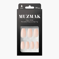 MUZMAK Nail Tips 36pcs #Toe Shoes(Coffin)