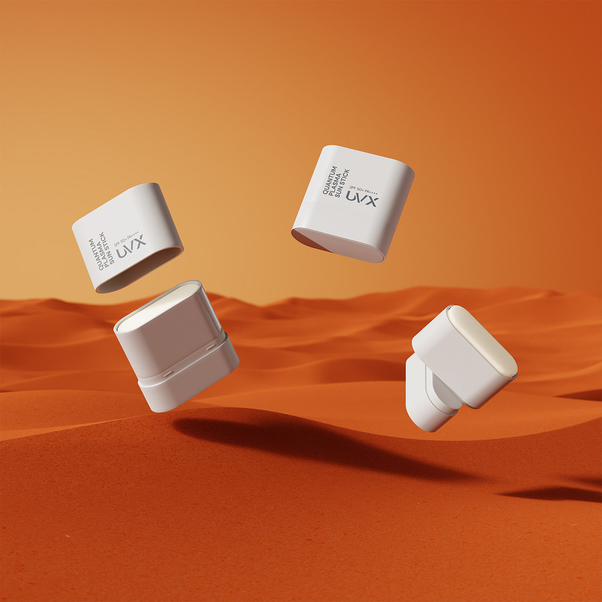 UVX Quantum Plasma Sun Stick, 10g, provides SPF 50+ PA++++ protection, ideal for on-the-go sun defense.