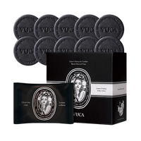 VUCA Classic Chameleon Black Charcoal Soap, 100g, pack of 10, designed for deep cleansing and skin rejuvenation.