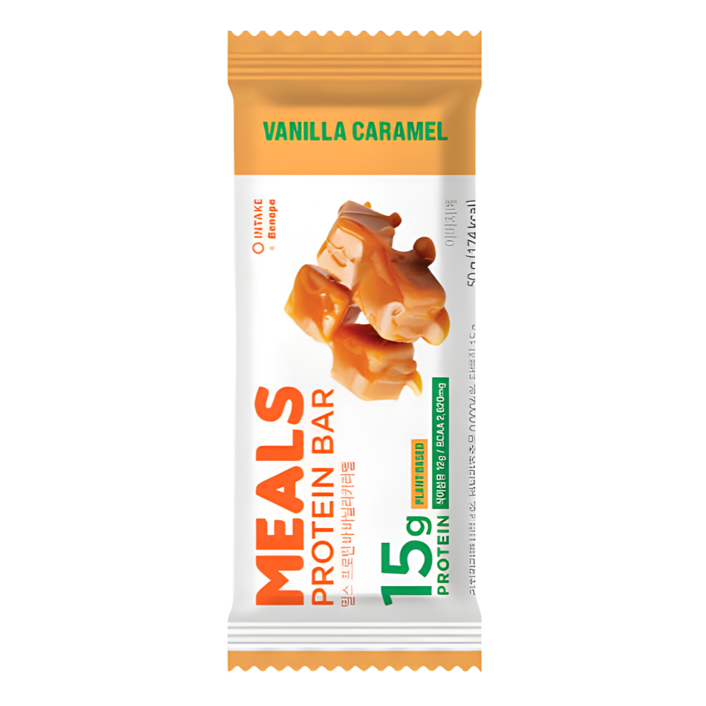 INTAKE Mills Protein 15g Bar 2 Types (8 Pieces: Deep Chocolate / Vanilla Caramel) — Choose 1 from 3 Options