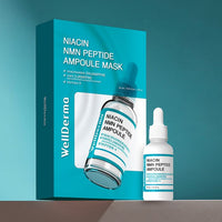 Paquete de máscara de ampulle de péptido NMN Wellderma NMN (10 hojas) + Ampoule Niacin 30ml Conjunto