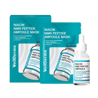 Paquete de máscara de ampulle de péptido NMN Wellderma NMN (10 hojas) + Ampoule Niacin 30ml Conjunto
