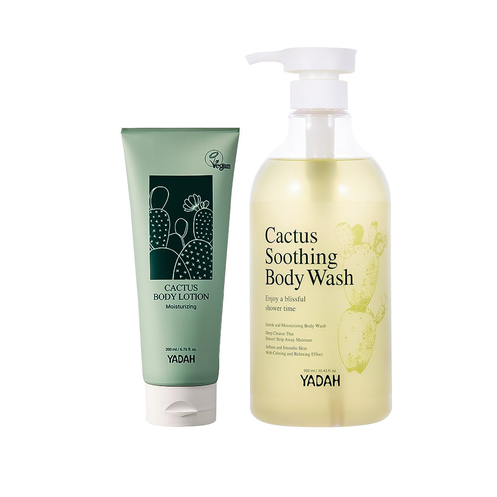 Yadah después del conjunto de cuidado de humedad de la ducha (lavado de carrocería 900 ml + loción corporal 200 ml)