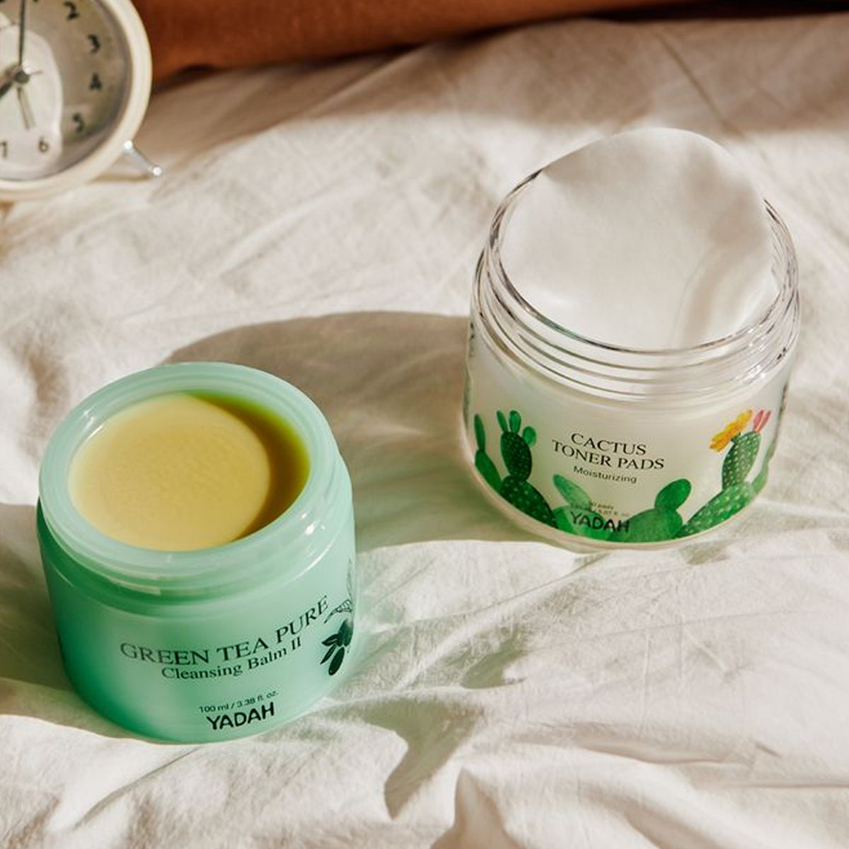 YADAH Cactus Toner Pads 60ea + Cleansing Balm 100ml Set