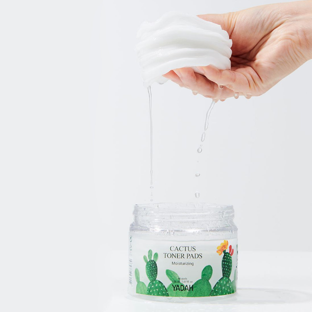 YADAH Cactus Toner Pads 60ea + Cleansing Balm 100ml Set