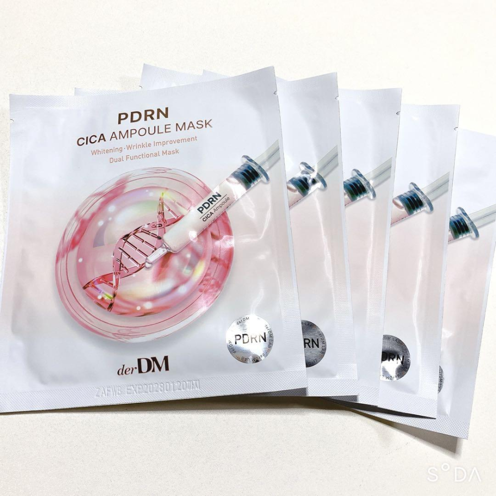 derDM PDRN Cica Ampoule Mask 30ml x 5 Sheets Set