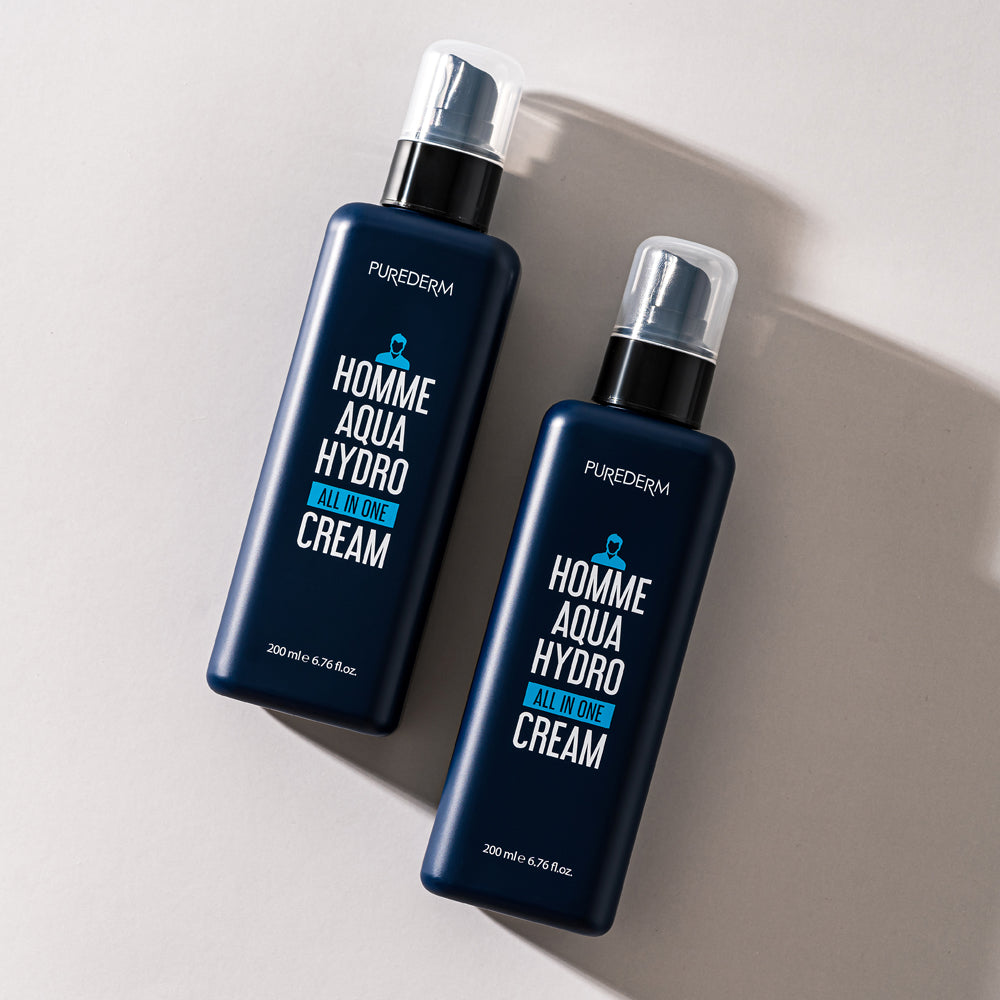 PRRETI [Purederm] Homme Aqua Hydro All-in-One Cream 200ml (2 Pieces)