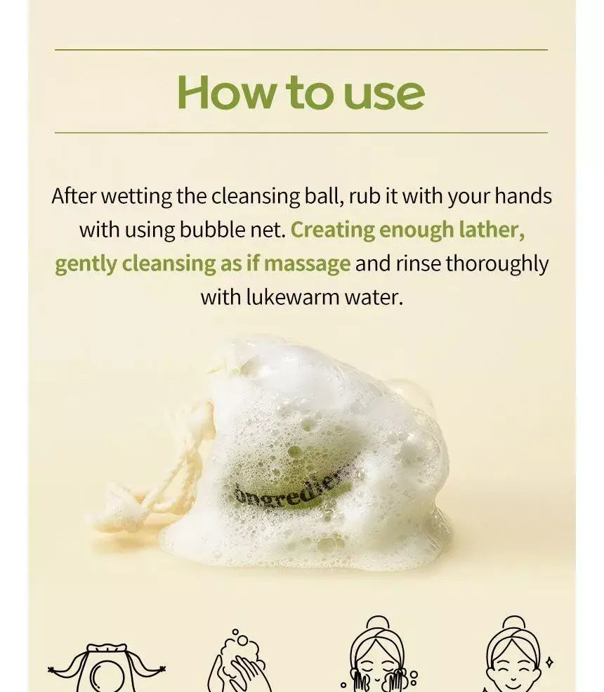 Ongredients Jeju Green Tea Cleansing Ball 110g - DODOSKIN