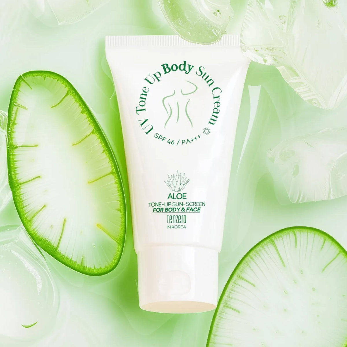 tenzero Aloe UV Tone-Up Body Sunscreen SPF46 PA+++ 150g