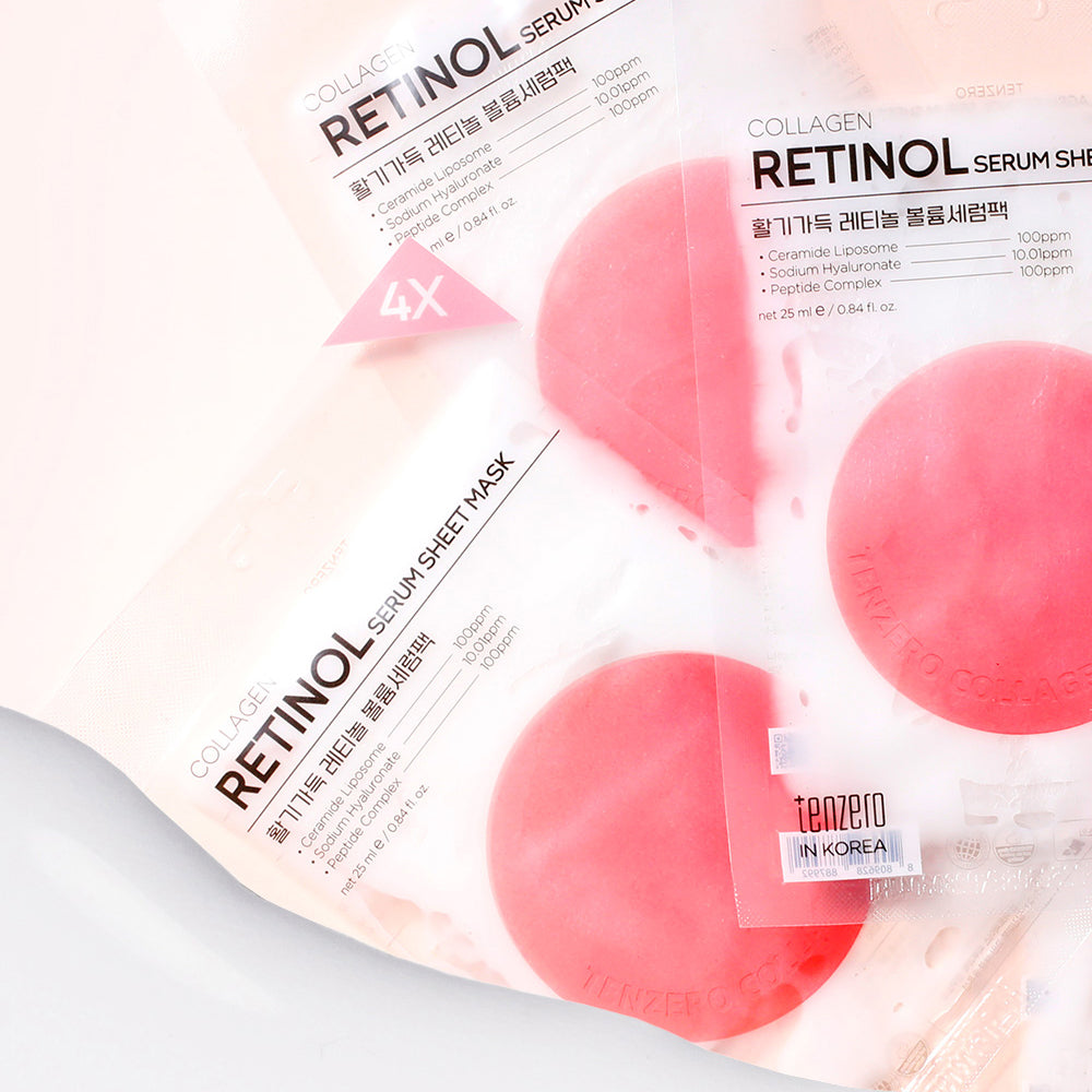 tenzero Energizing Retinol Volume Serum Sheet Mask 25ml 10ea