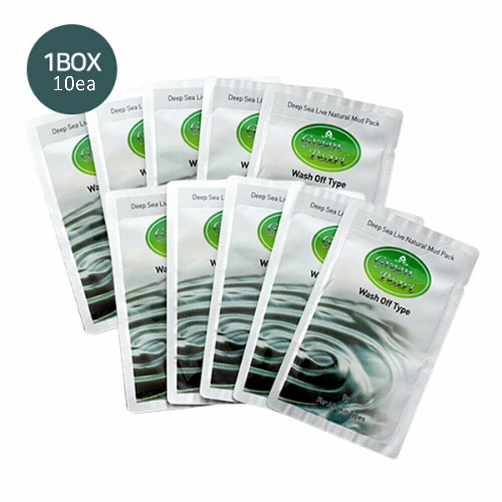 Charmmud Green Pearl Skin Care Disposable Natural Mineral Mud Pack 9g 10ea/1box