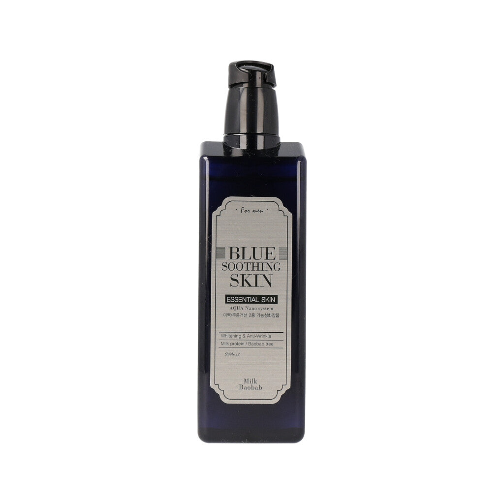 Milk Baobab Piel aliviante azul para hombres 200 ml