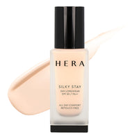 HERA Silky Stay 24H Longwear SPF20 PA++ 30g: A 30g container of HERA Silky Stay foundation with SPF20 PA++ for extended wear.